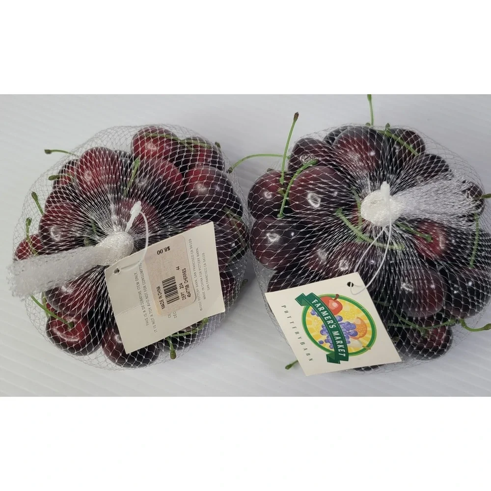 Realistic Artificial Cherries Fake Fruit Décor HUGE Unopened Lot 100+ Summer